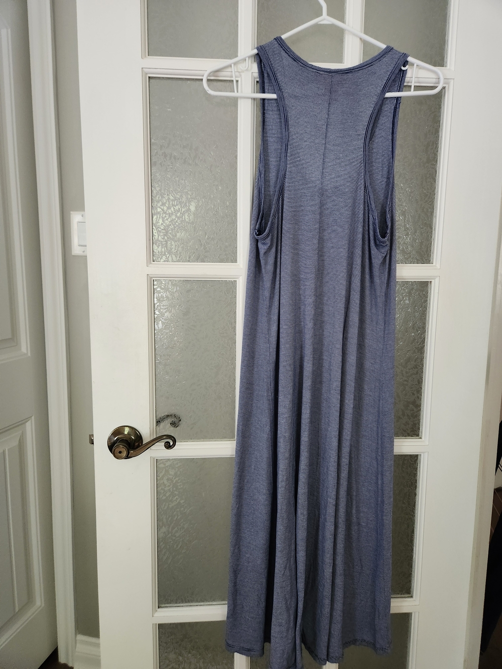 2 for 25***Joe Fresh Navy & White Striped Sleeveless Maxi Dress - Picture 2 of 9